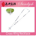 Croix Collier Rosaires Bijoux Argent Chaîne Ange Aile Croix Pendentif Collier